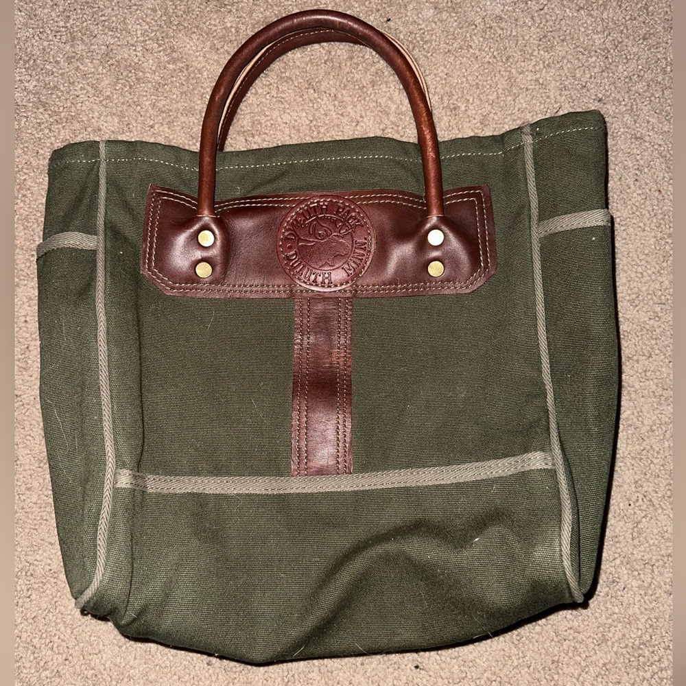 Duluth Trading • Leather Canvas bag XL